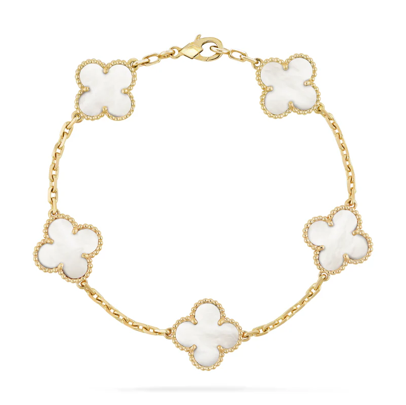 FLORAL SKÖNHETS ARMBAND - VIT