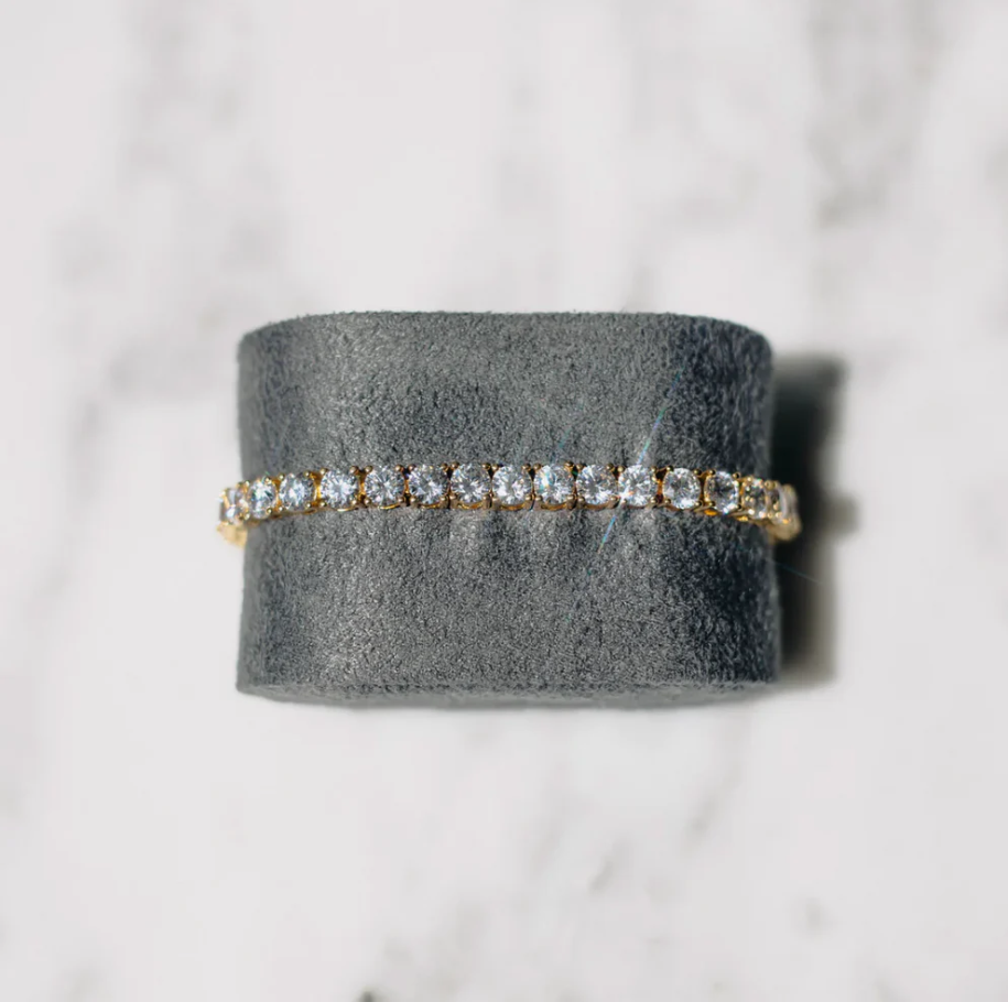 Guld tennisarmband