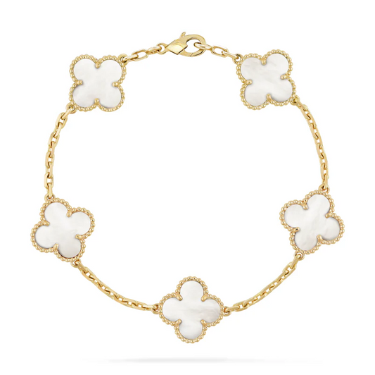 FLORAL SKÖNHETS ARMBAND - VIT
