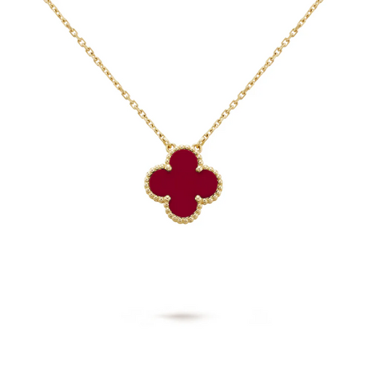 🎁 Lyckoklöverhalsband | Röd/Guld (100% off)