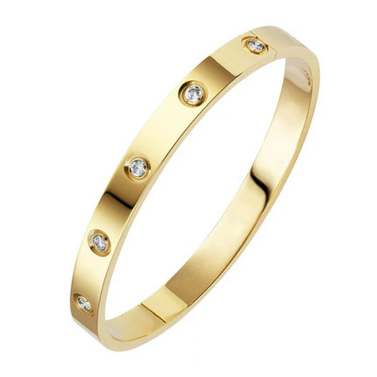 LYXARMBAND MED ZIRKONIER | GULD