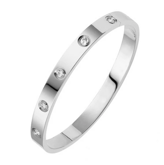 LYXARMBAND MED ZIRKONIA | SILVER